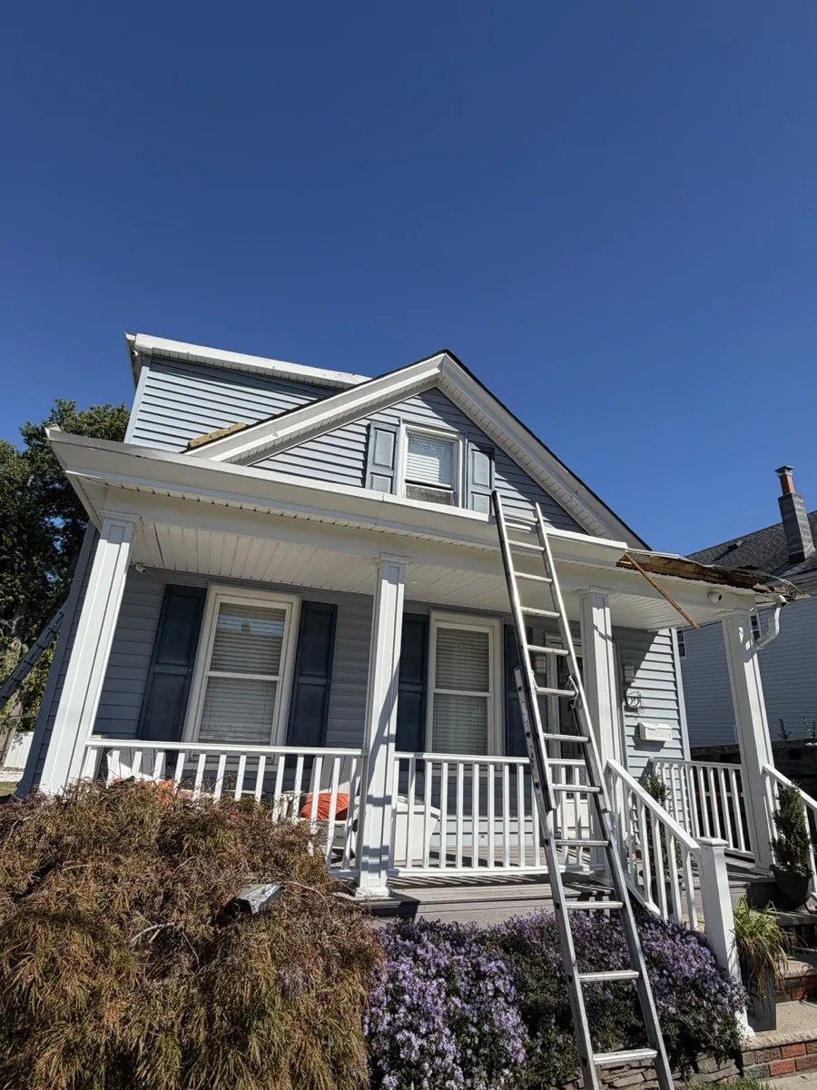 Roof and chimney inspection on a North Jersey home
