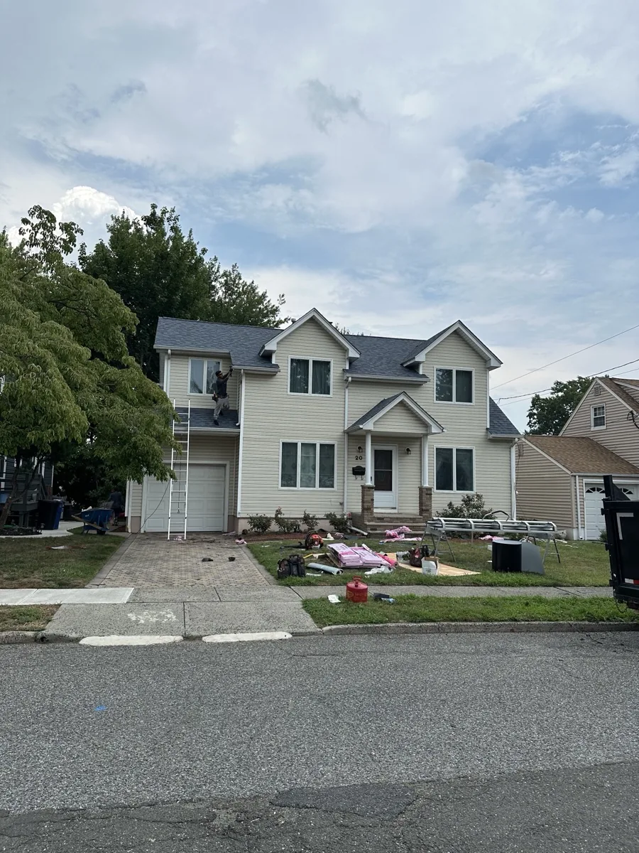 Finished Four Seasons roofing work on a North Jersey home