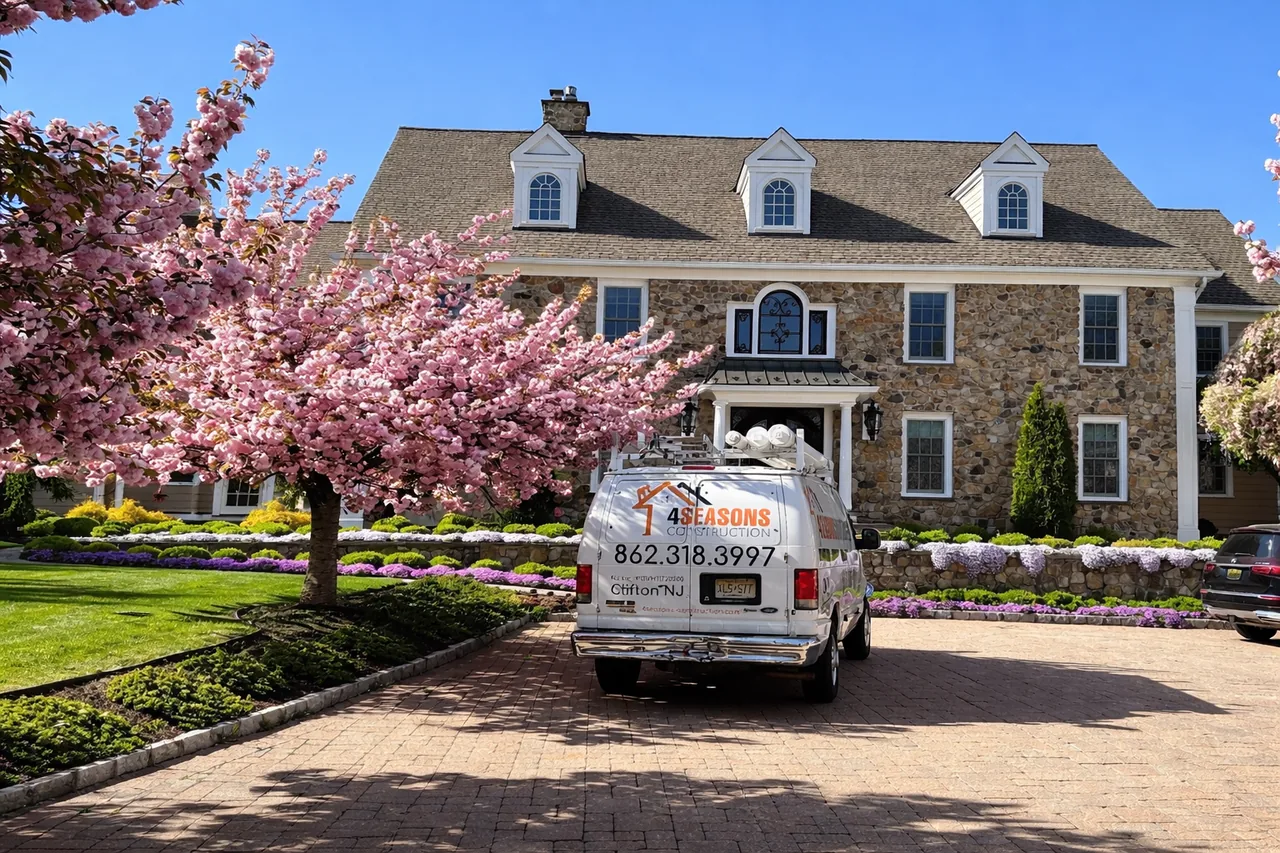 Emergency storm damage repairs for a residential property. in Montclair NJ